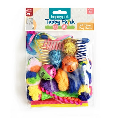 Happy pet tabby patch balls multipack