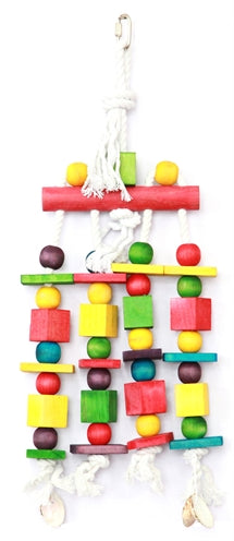 Happy pet toy block n beads parrot